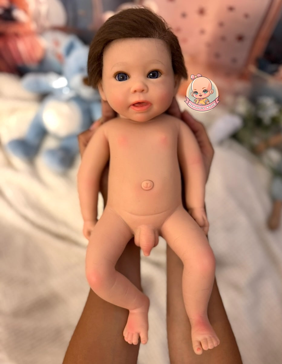 Muñeco Reborn Silicona Pelo Daniel Niño 36cm / 1,6kg