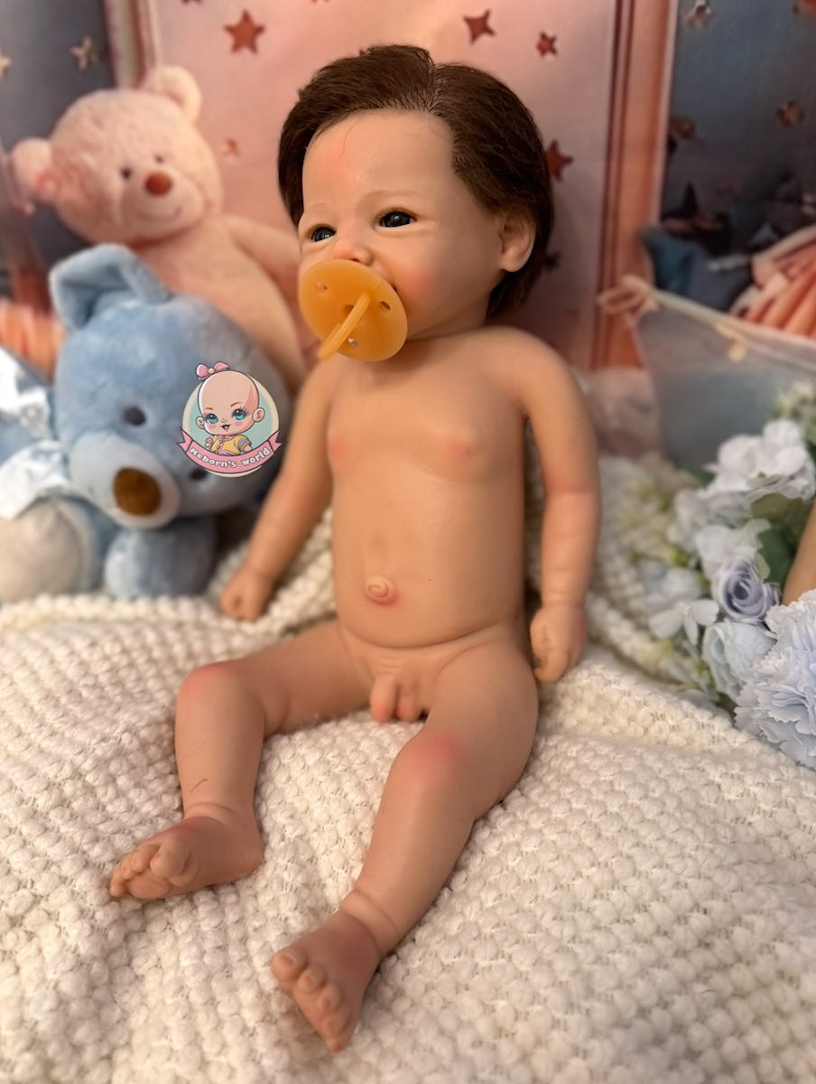 Muñeco Reborn Silicona Pelo Carles Niño 46cm / 2,7kg