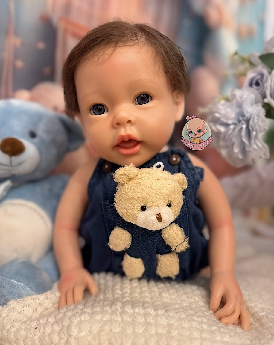 Muñeco Reborn Silicona Pelo Martín Niño 52cm / 3,6kg