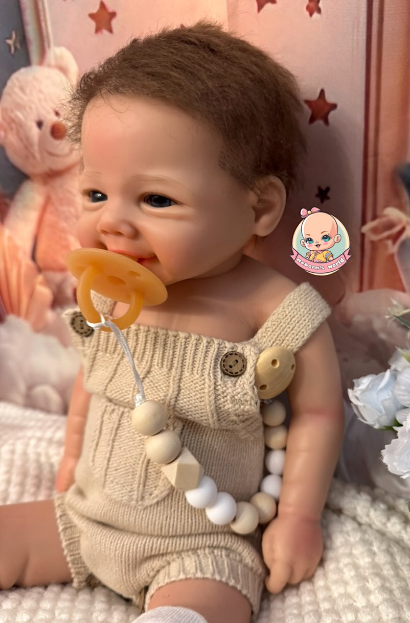 Muñeco Reborn Silicona Pelo Carles Niño 46cm / 2,7kg