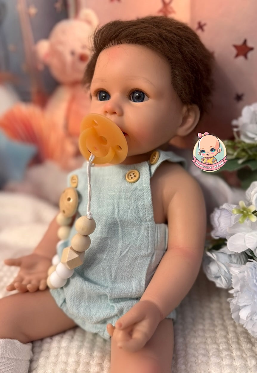 Muñeco Reborn Silicona Pelo Noah Niño 47cm / 2,8kg