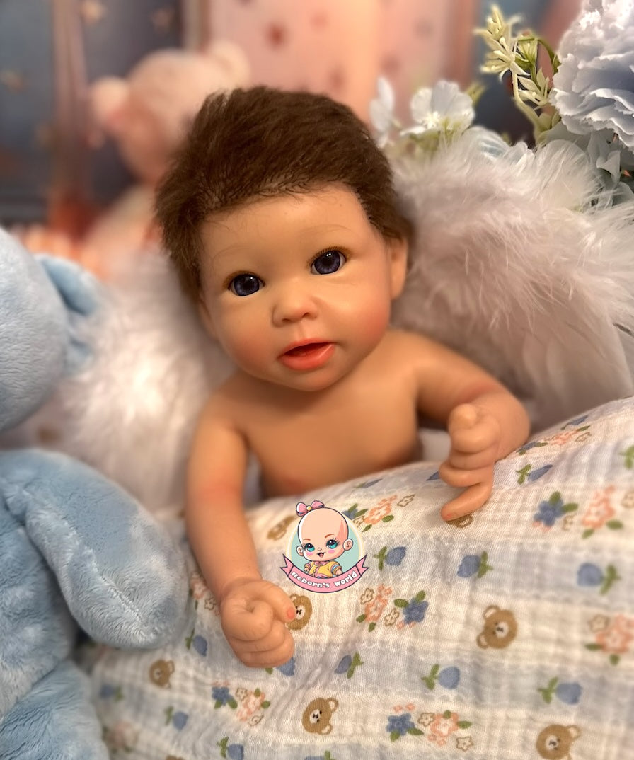 Muñeco Reborn Silicona Pelo Daniel Niño 36cm / 1,6kg