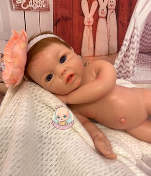 muñeca reborn pelo injertado a mano