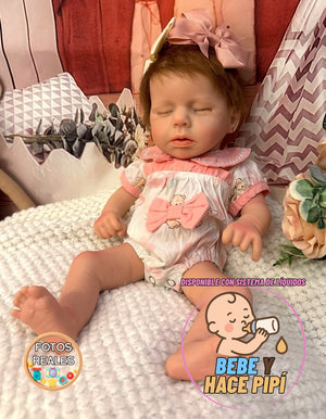 muneca reborn lou lou dormida pelo sistema liquidos bebe y pipi