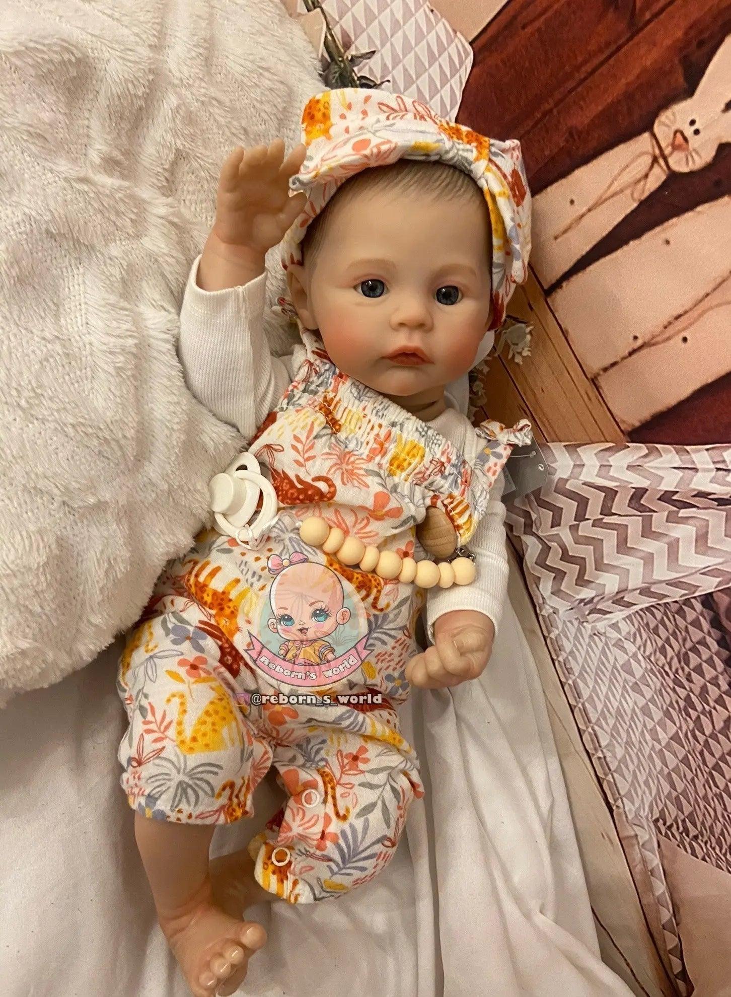 Bebe Reborn Muñeca Muñeco Mía Despierto Ojos Abiertos Cuerpo Tela