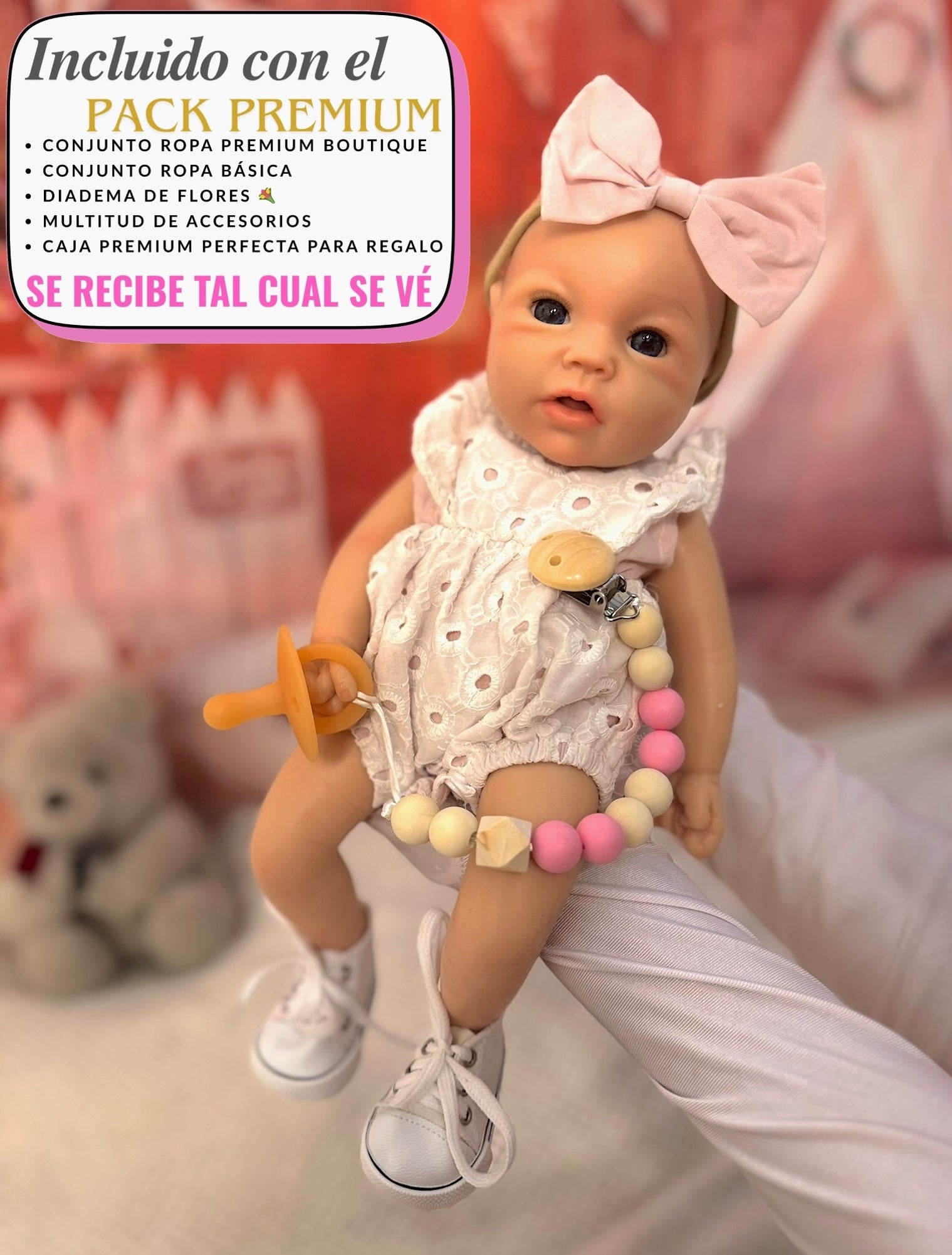Muñeca Reborn Silicona Leslie Prematura Niña 36cm / 1,6kg