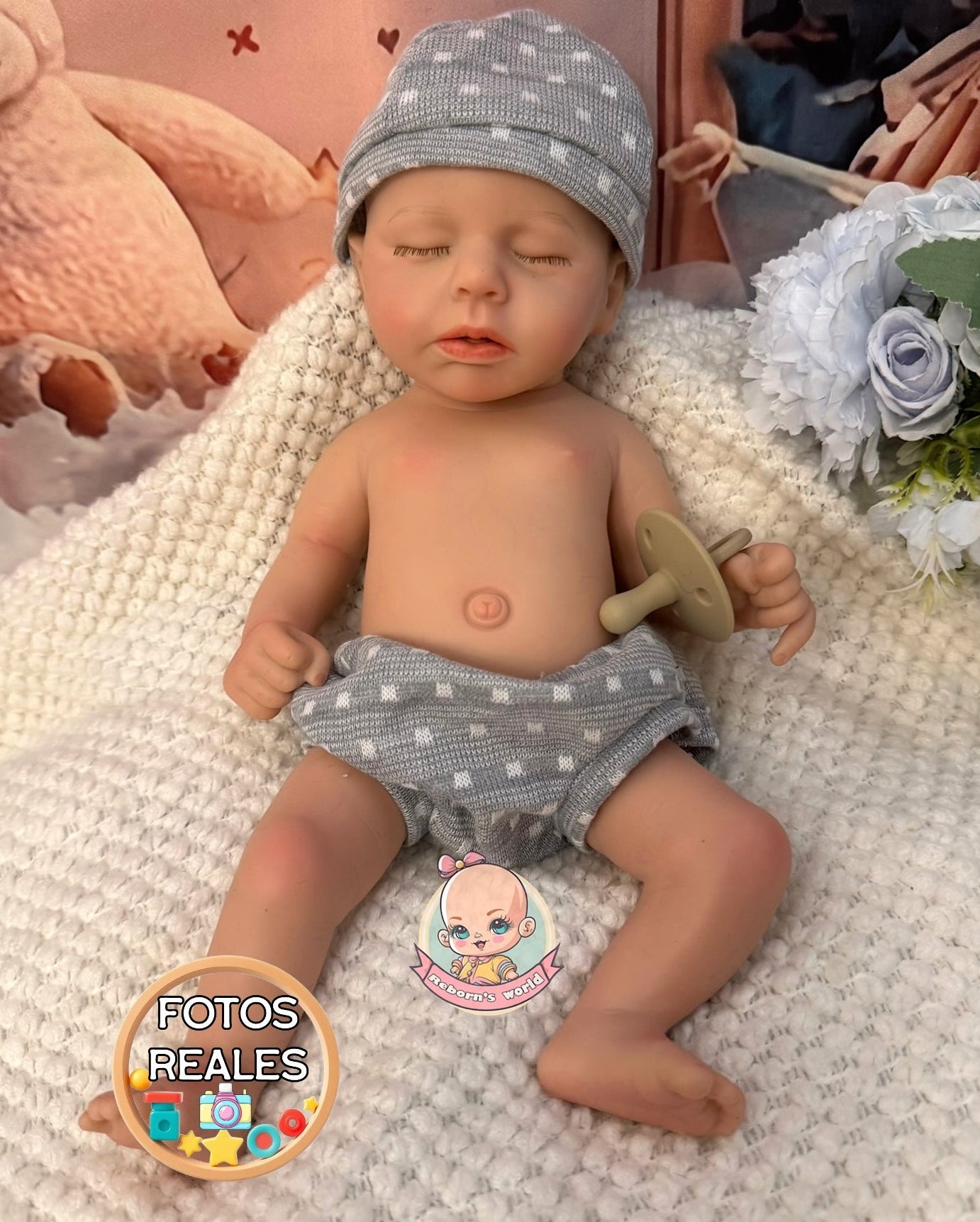 Muñeco Reborn Silicona Leni Niño 37cm / 1,6kg