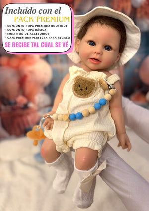 Muñeco Reborn Silicona Pelo Noah Niño 47cm / 2,8kg