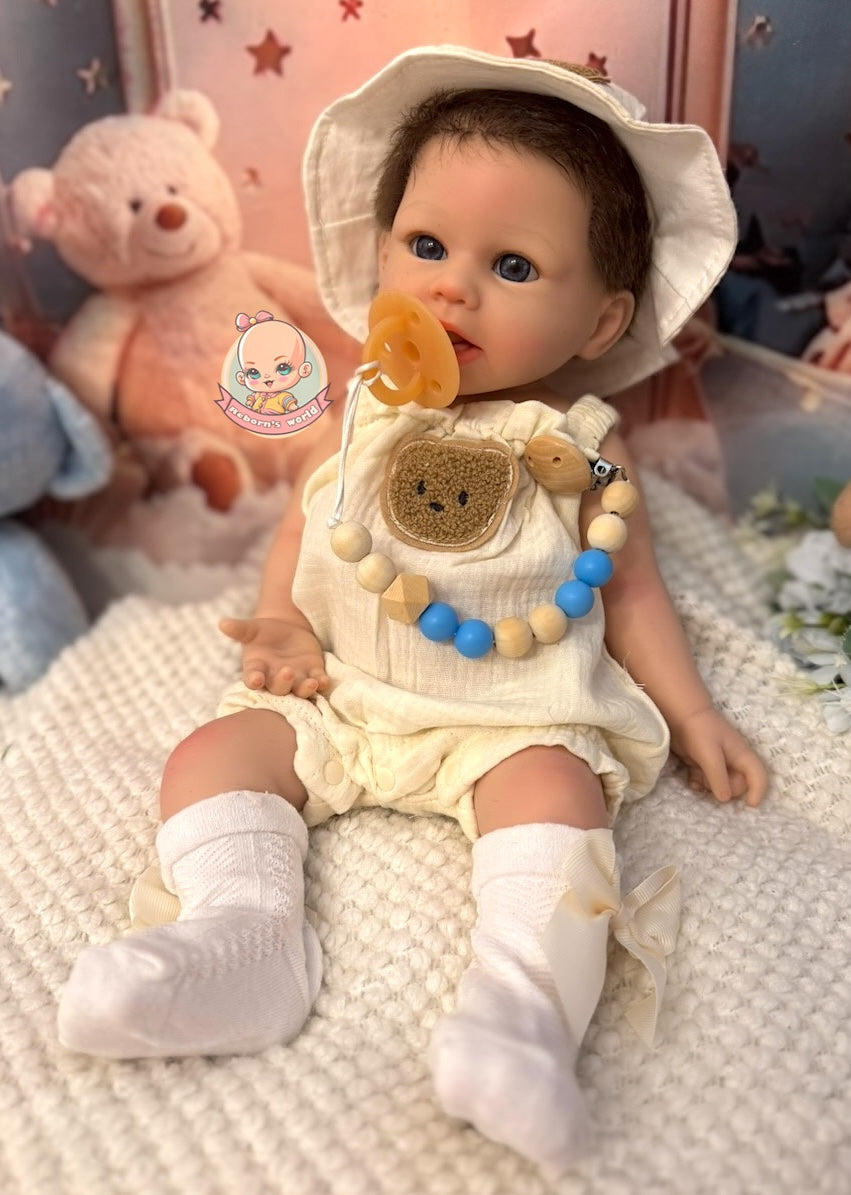 Muñeco Reborn Silicona Pelo Noah Niño 47cm / 2,8kg