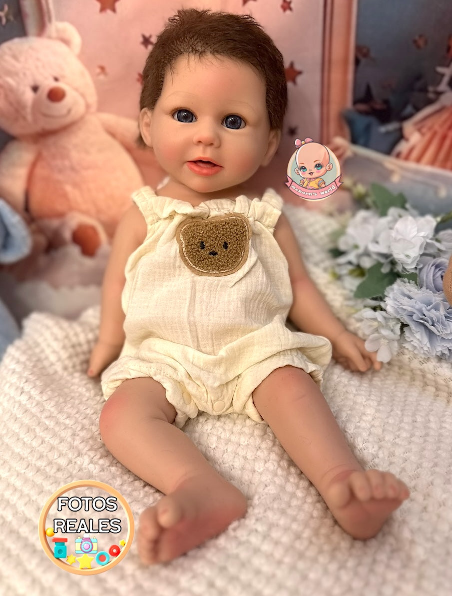 Muñeco Reborn Silicona Pelo Noah Niño 47cm / 2,8kg