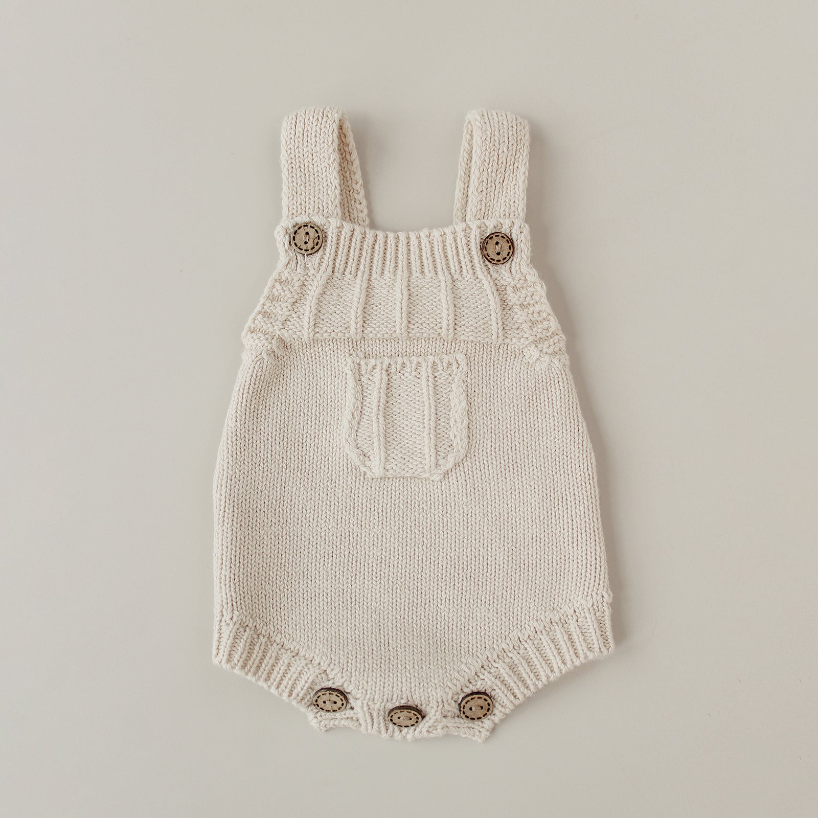 Ranita de punto beige - Para bebés reborn de 44 a 52 cm
