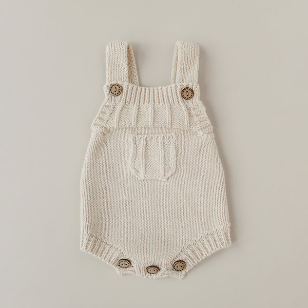 Ranita de punto beige - Para bebés reborn de 44 a 52 cm