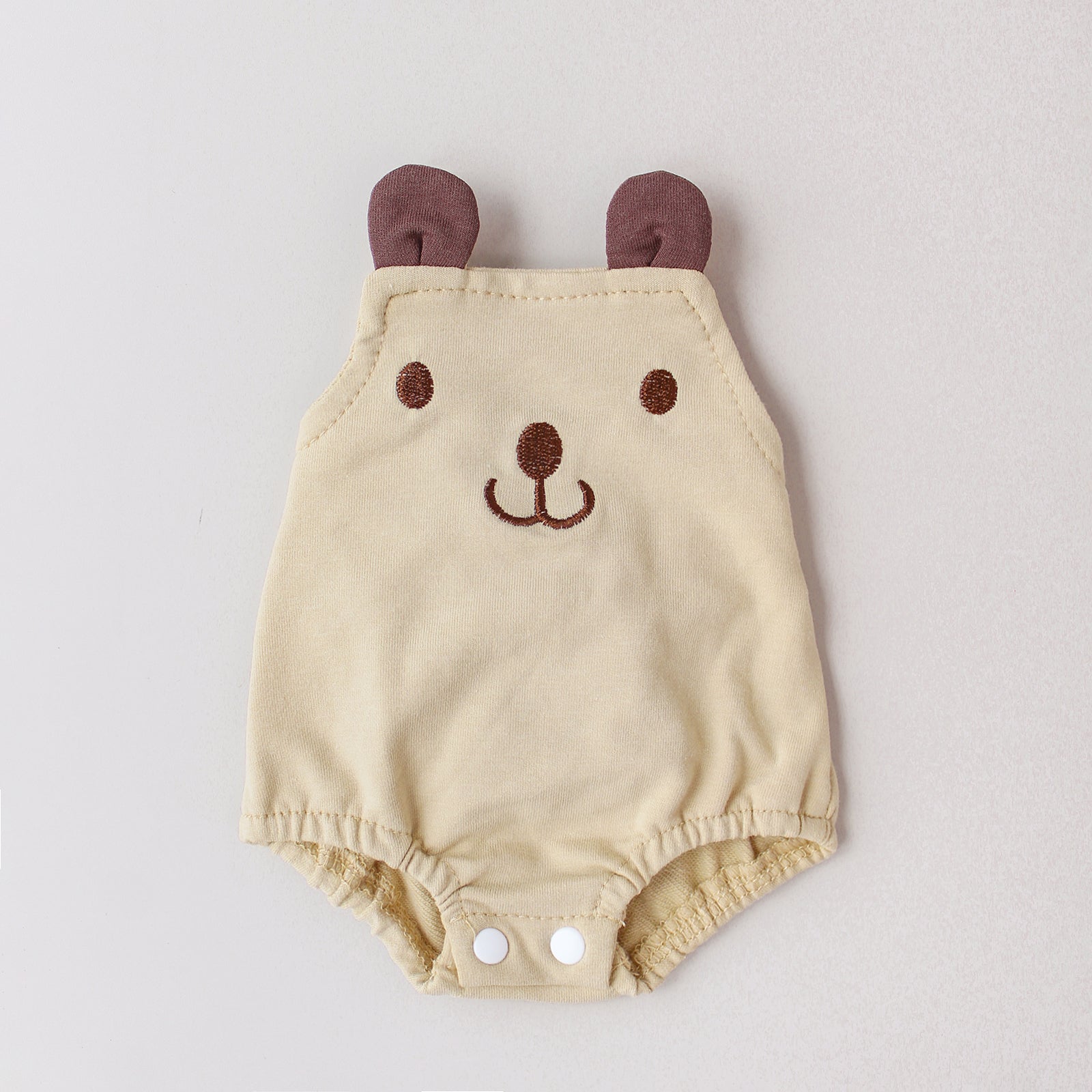 Conjunto ranita de osito com capota castanha - Para bebés reborn dos 36 aos 48 cm