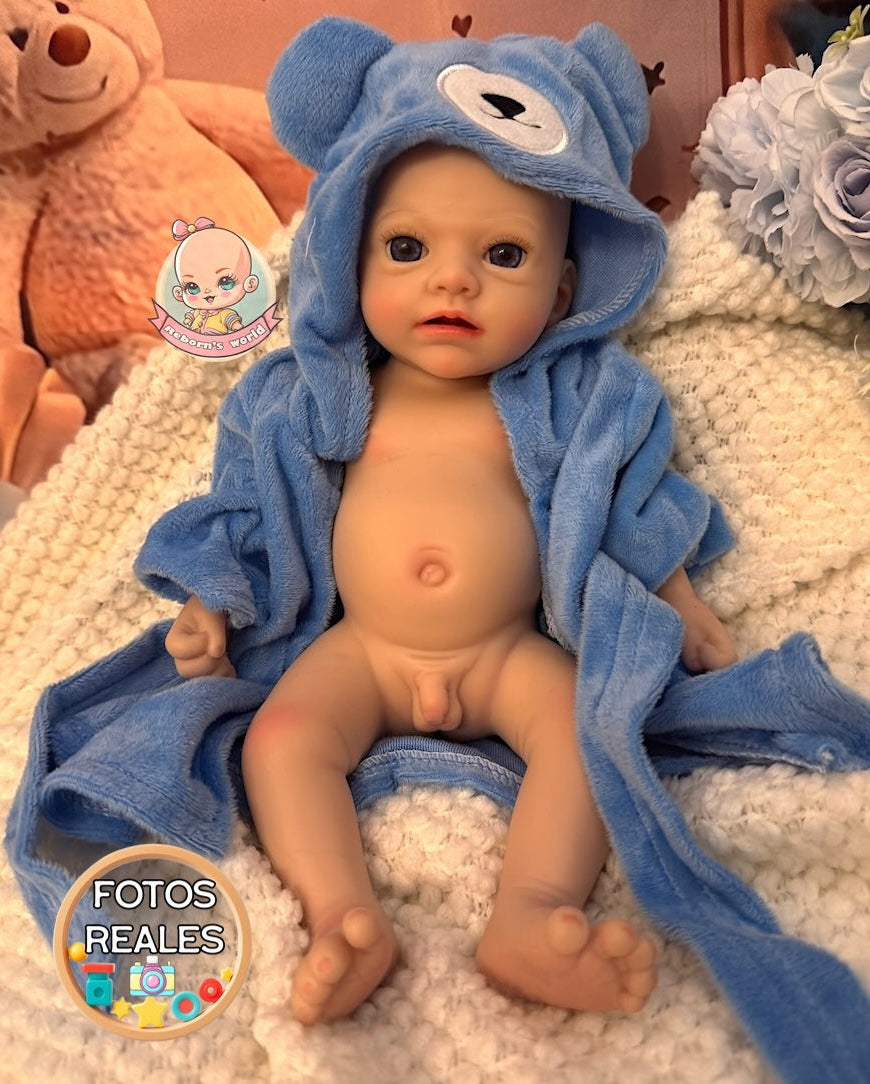 Muñeco Reborn Silicona Ariel Niño Hiperrealista 33cm / 1,2kg