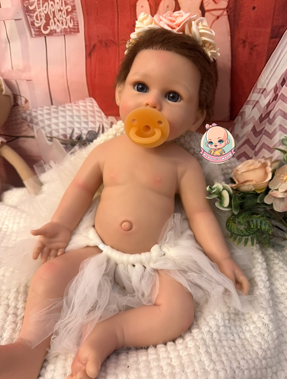 Muñeca Reborn Silicona Pelo Galilea Niña 47cm / 2,8kg