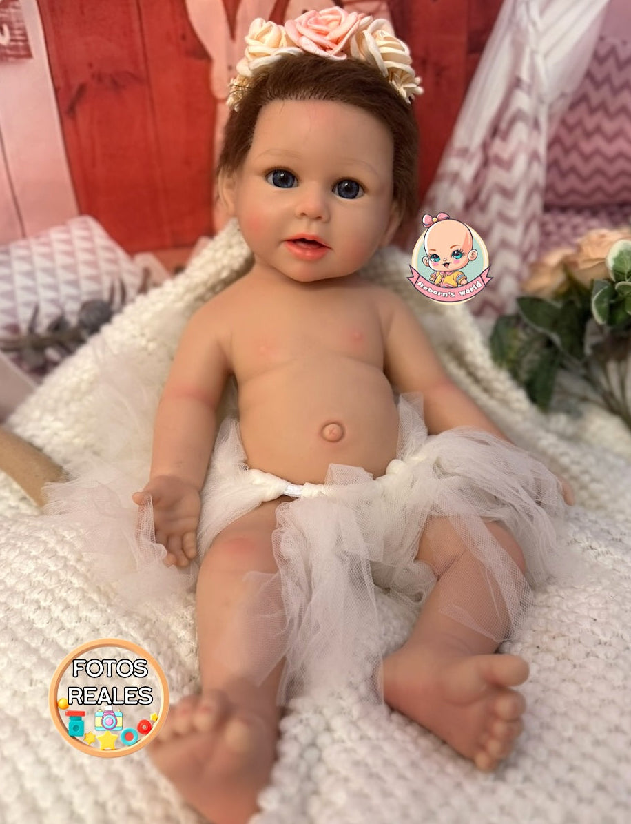 Muñeca Reborn Silicona Pelo Galilea Niña 47cm / 2,8kg