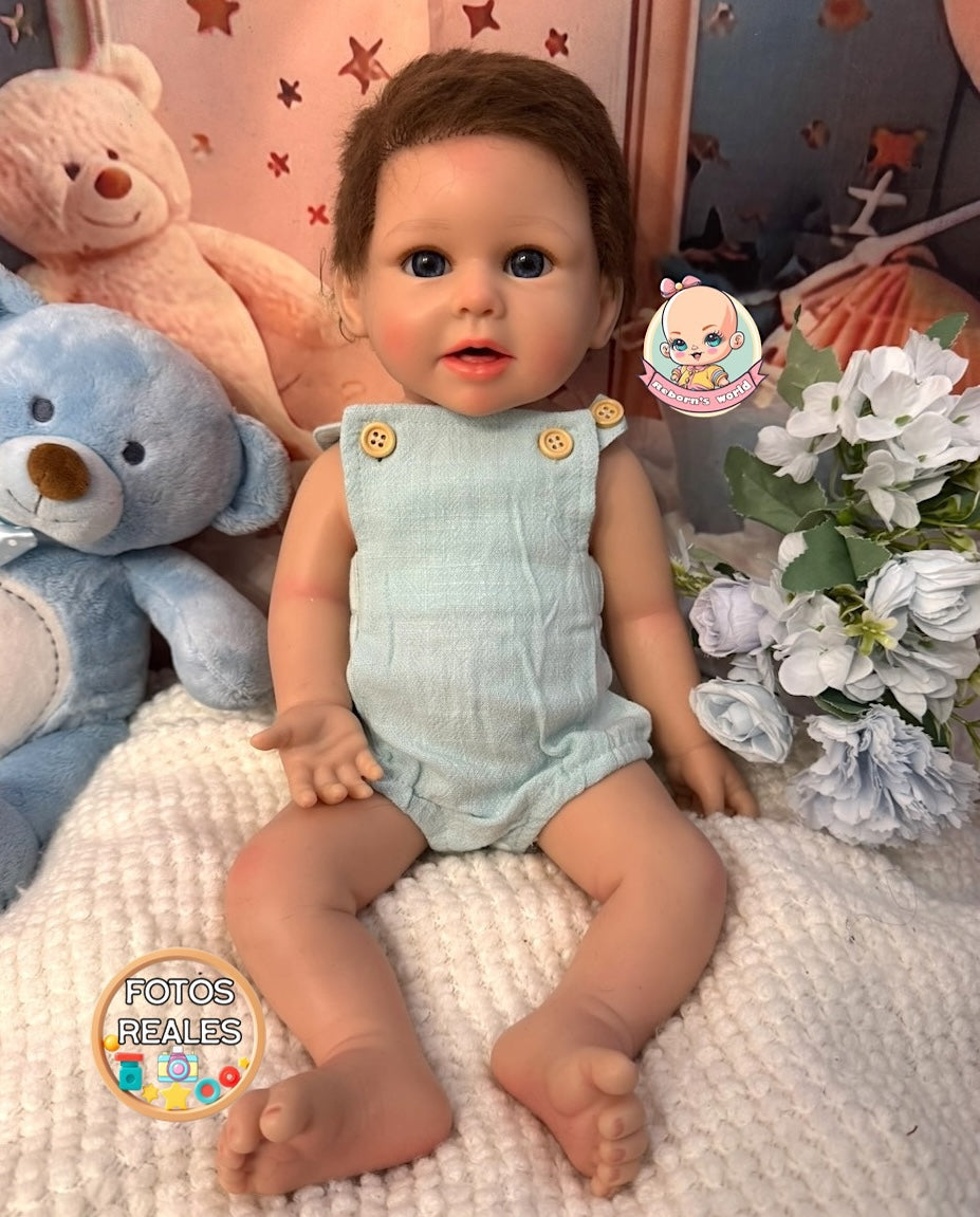 Muñeco Reborn Silicona Pelo Noah Niño 47cm / 2,8kg