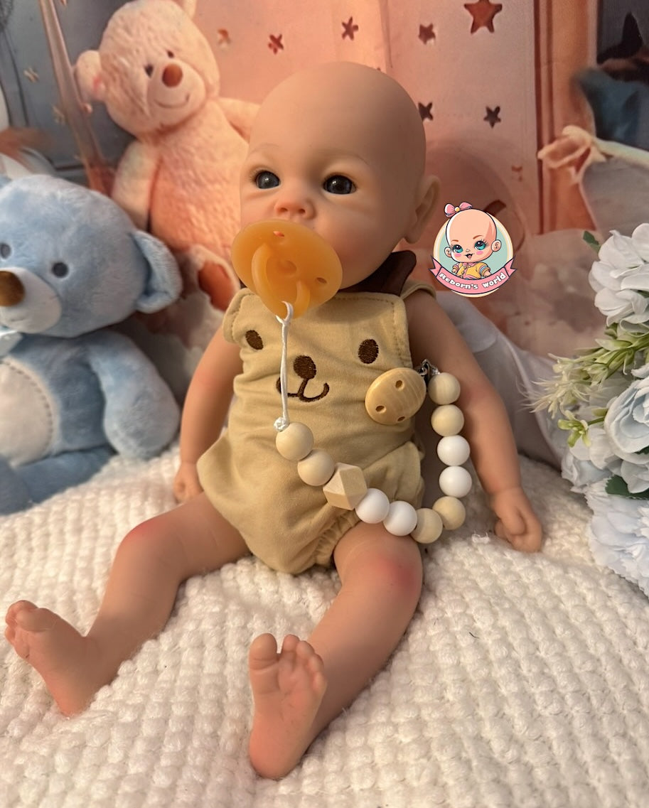 Muñeco Reborn Silicona Leslie Prematuro Niño 36cm / 1,6kg