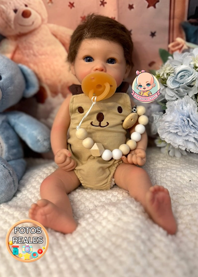 Muñeco Reborn Silicona Pelo Daniel Niño 36cm / 1,6kg