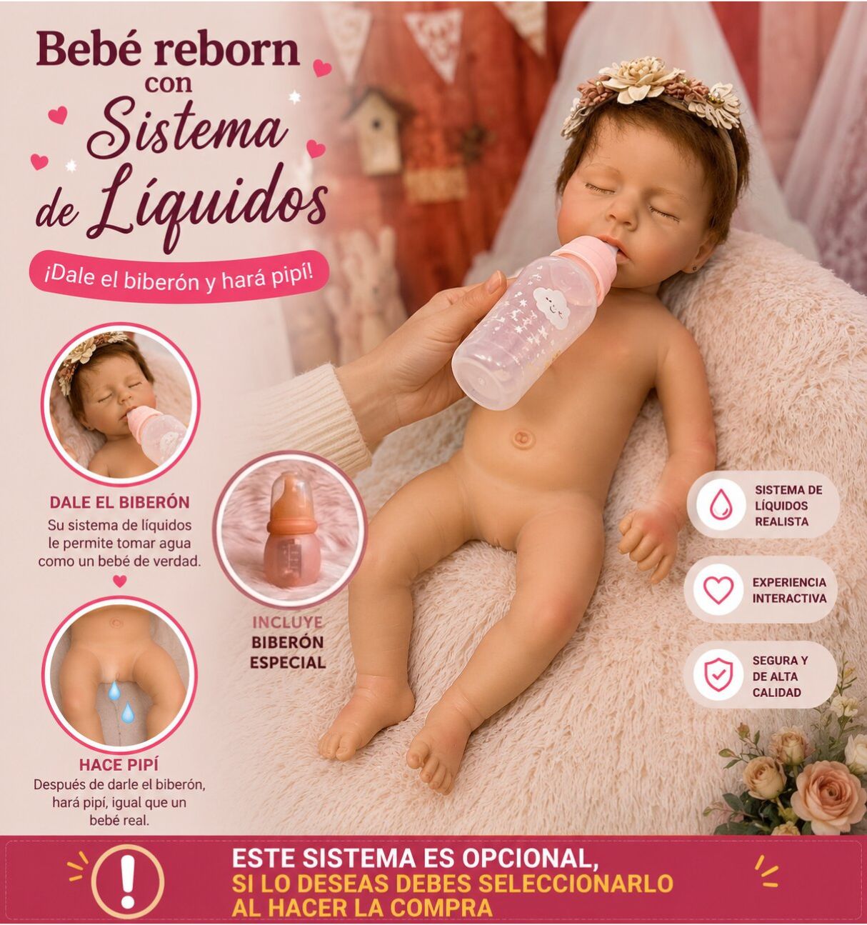 Muneca Reborn Alma Pelo Liquidos Info