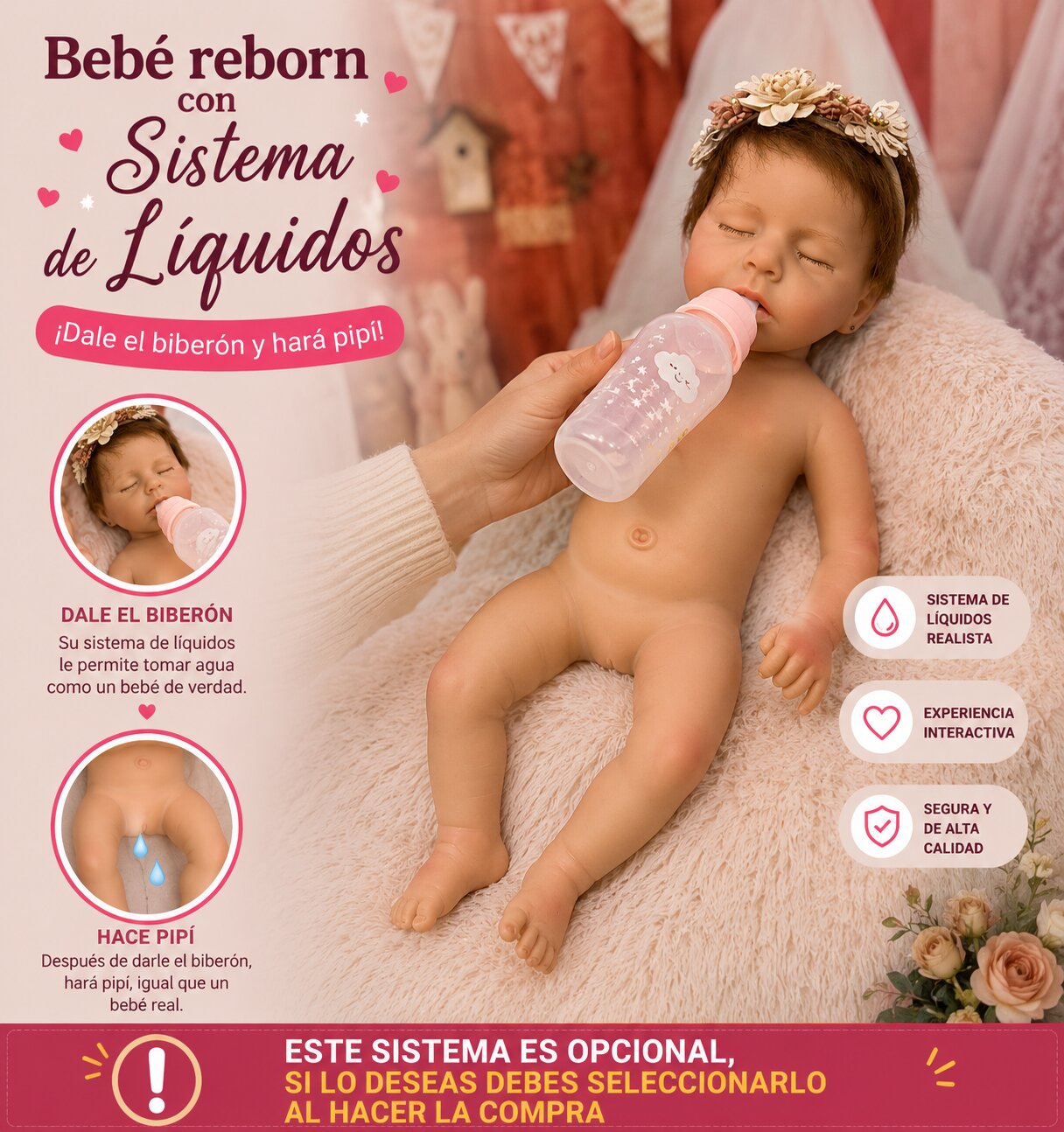 Muneca Reborn Alma Pelo Liquidos Info