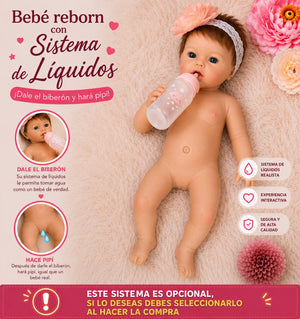 Muñeca Reborn Leslie Niña Pelo Info