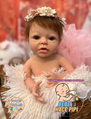 Muneca reborn Anuk Niña Pelo Sistema líquidos Bebe y hace Pipi