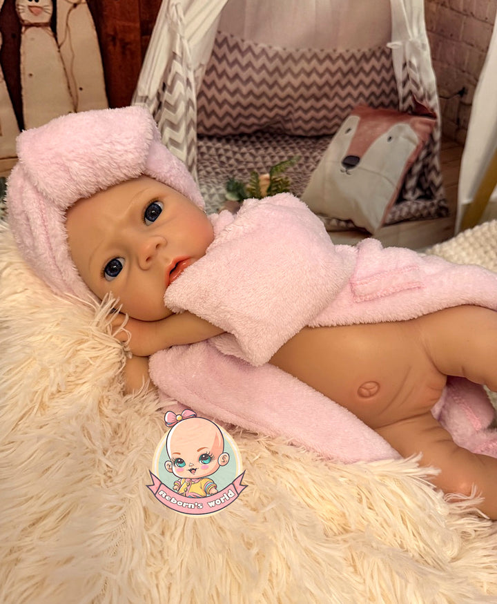 Muñeca reborn de silicona platino blanda Valeri niña caida cabeza