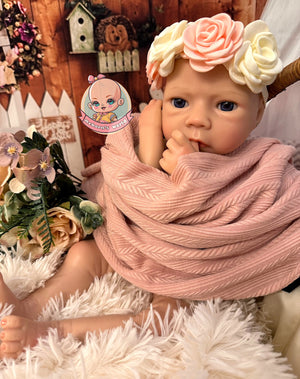 Muñeca reborn de silicona platino blanda Valeri niña chupete de verdad