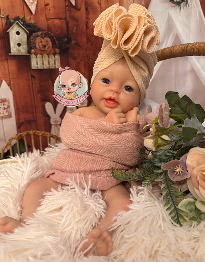 Muñeca reborn niña silicona blanda completa platino bimba niña