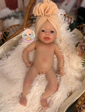 Muñeca reborn niña silicona blanda completa platino bimba niña dormida