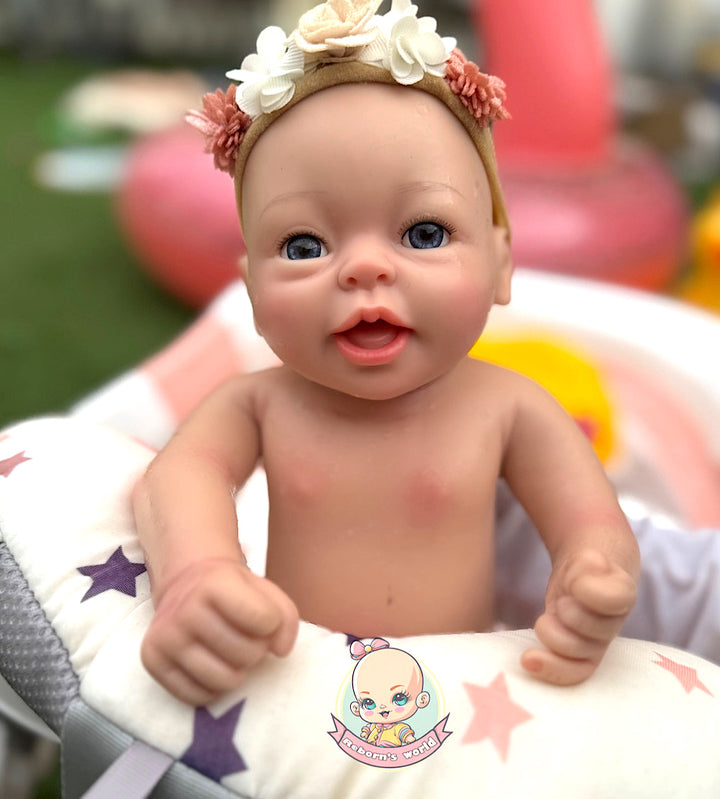 Muñeca reborn niña silicona blanda cuerpo completo que puede mojarse