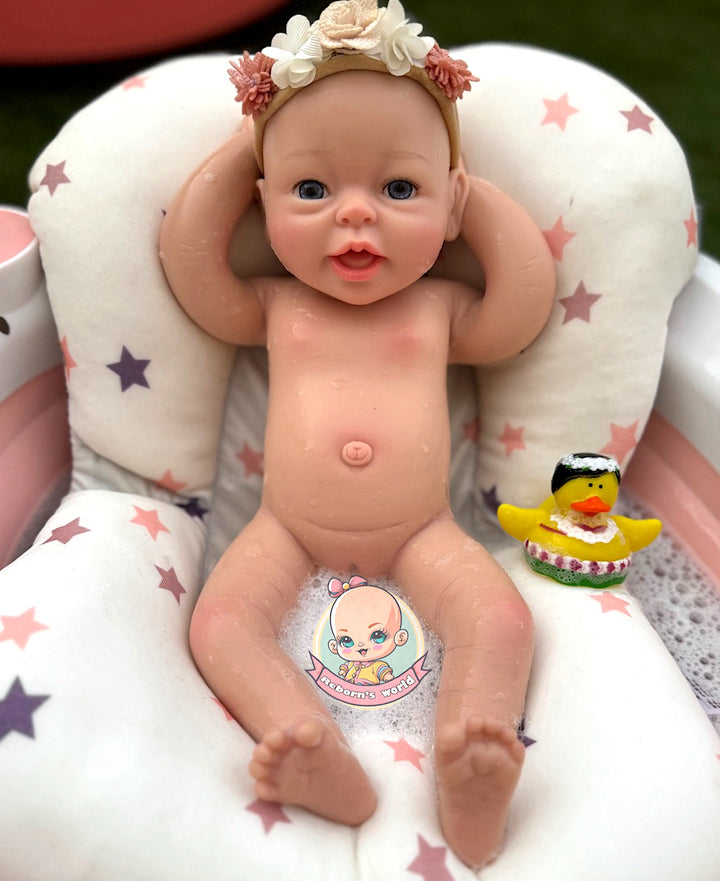 Muñeca reborn niña silicona blanda cuerpo completo sumergible