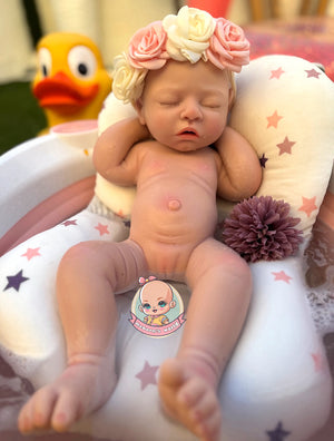 Muñeca reborn silicona blanda completa bañar y mojarse platino 