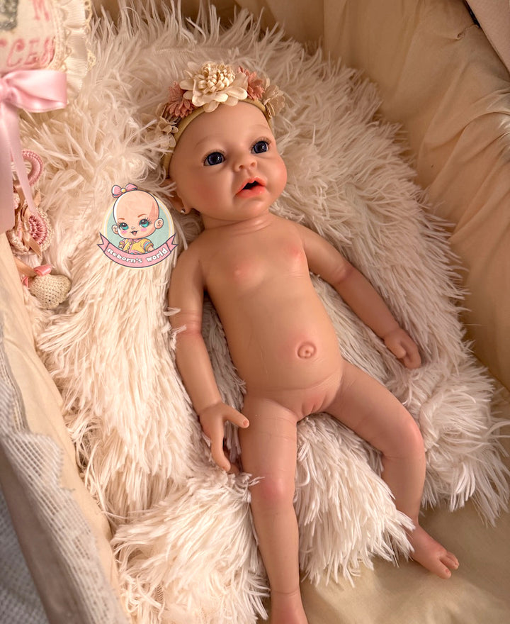 Muñeca reborn silicona blanda completa bañar y mojarse platino 