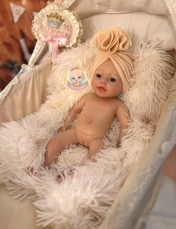 Muñeca reborn silicona blanda completa platino bimba niña caida cabeza