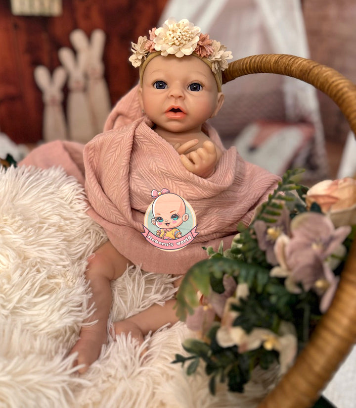 Muñeca reborn silicona blanda completa que pueda bañarse platino Noa
