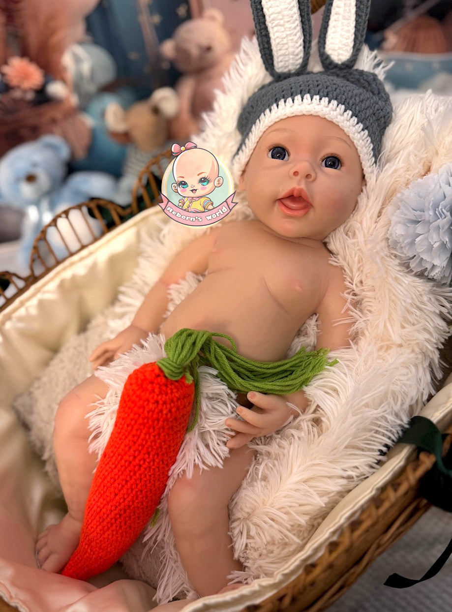 Muñeca reborn silicona blanda entera platino carrito chupete