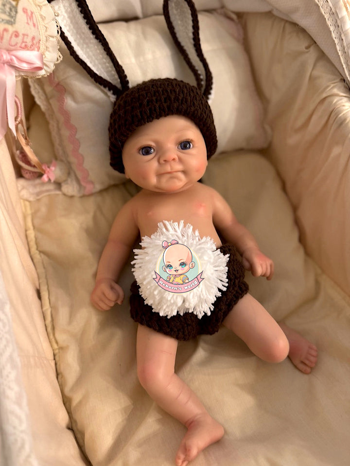 Muñeca reborn silicona blanda entera platino cuna chupete