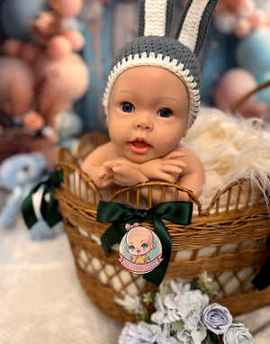 Muñeca reborn silicona blanda entera platino cuna Martin