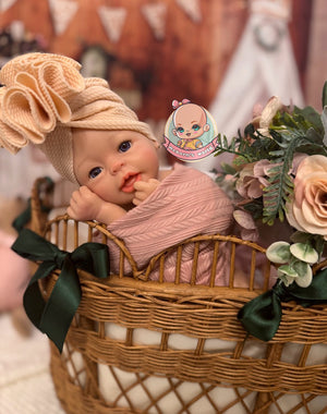 Muneca reborn silicona blanda platino bimba niña despierta