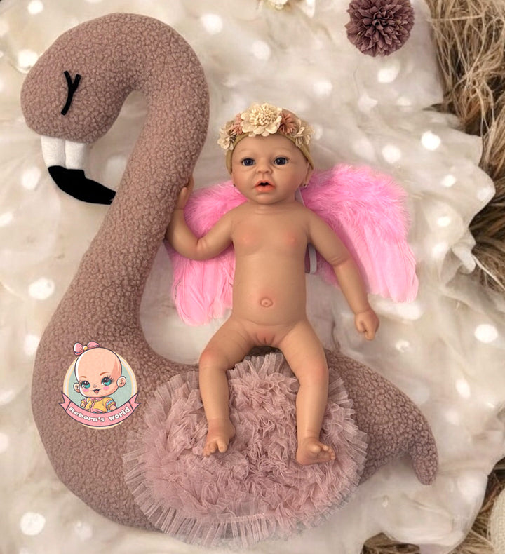 Muñeca reborn silicona blanda platino cuerpo completo flexible Noa