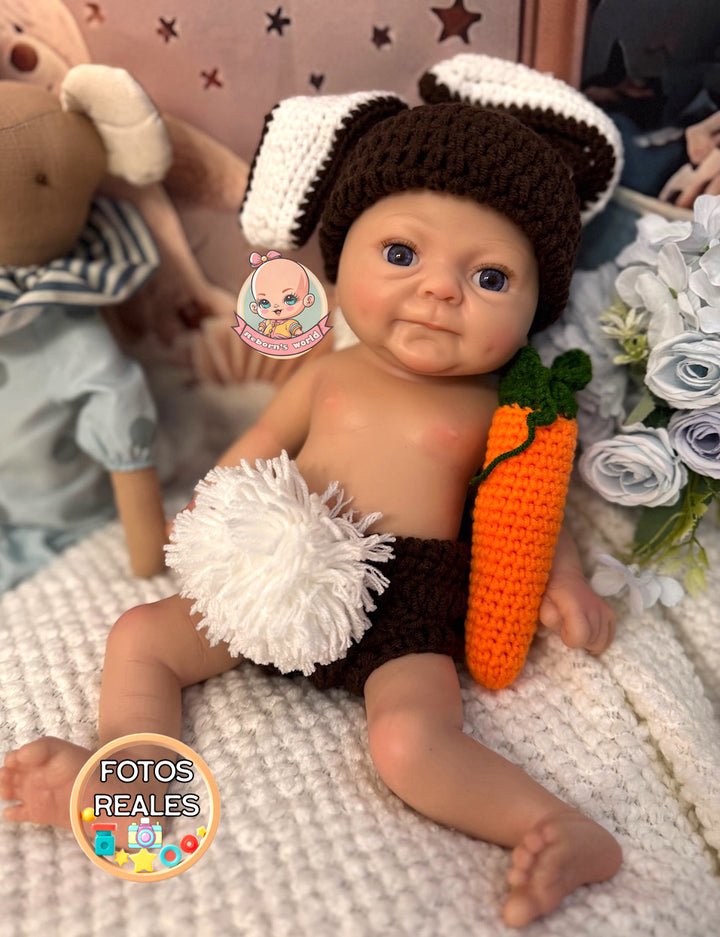 Muñeca reborn silicona blanda platino cuerpo entero ojos abiertos nino Isaac