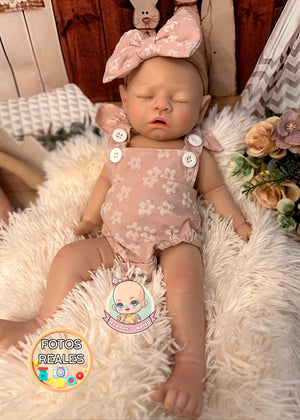 Muñeca reborn silicona blanda platino cuerpo entero ojos cerrados Royal
