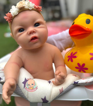 Muñeca reborn silicona blanda platino leslie se pueda bañar