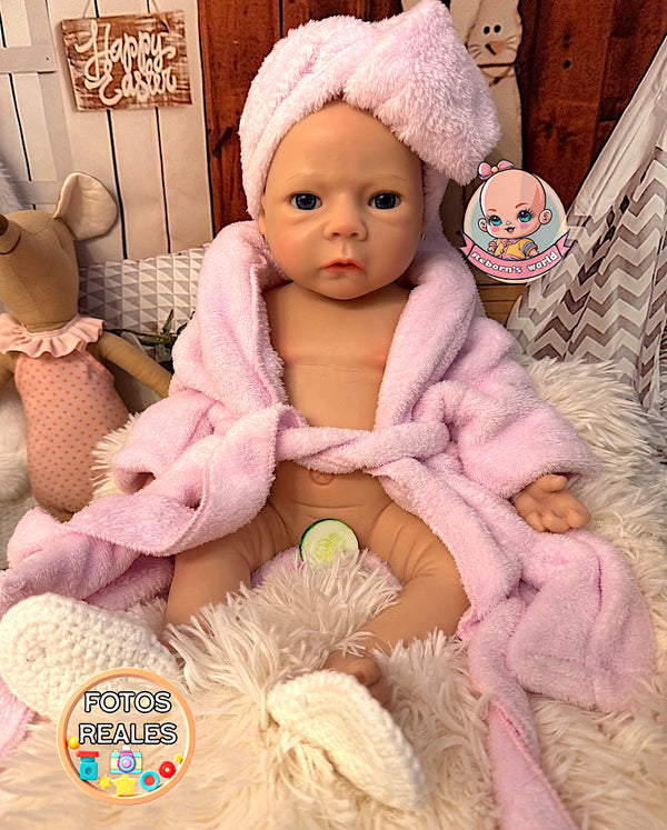 Muñeca reborn silicona platino blanda Valeri niña