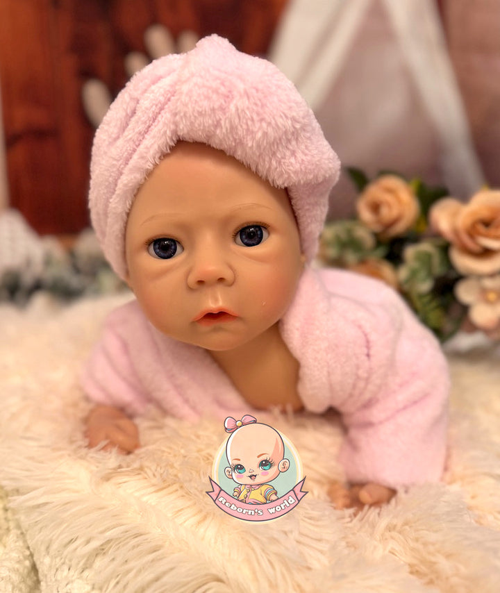 Muñeca reborn silicona platino blanda Valeri nina despierta
