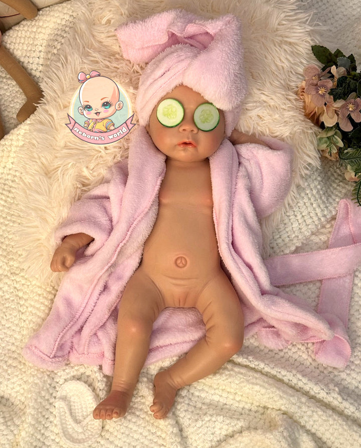 Muñeca reborn silicona platino blanda Valeri niña ropa