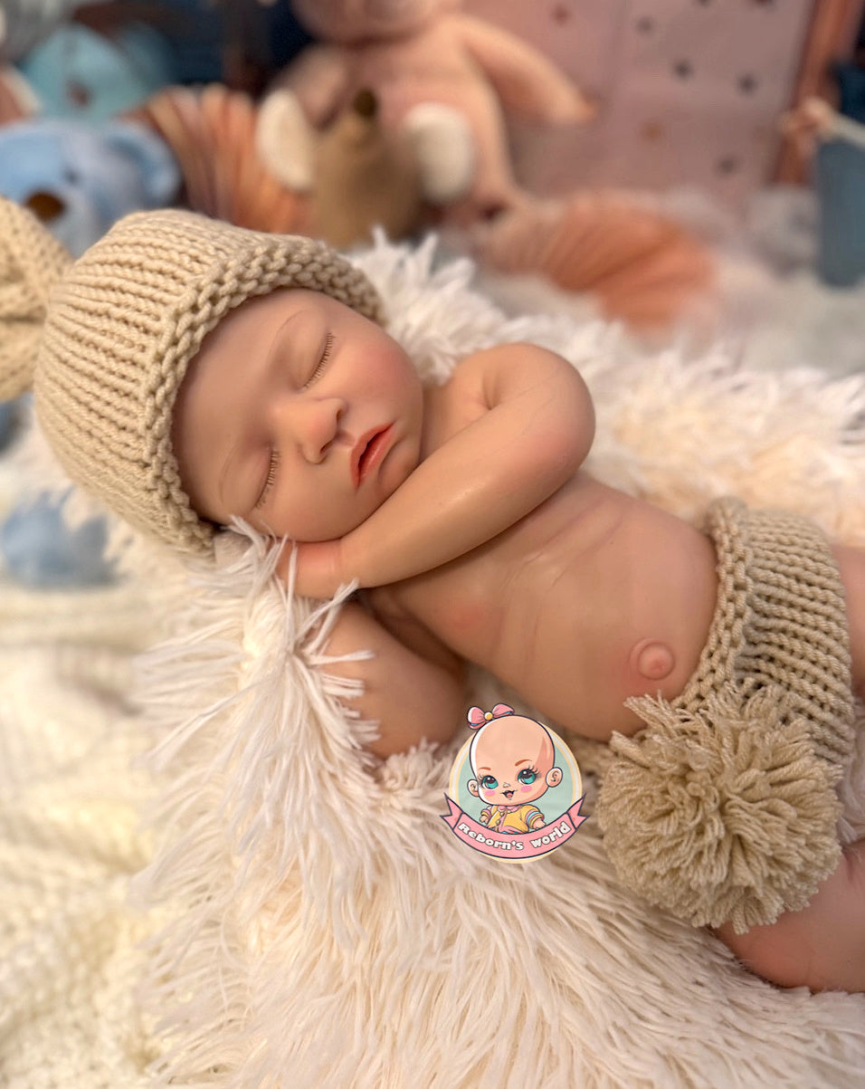 Muñeco reborn silicona blanda cuerpo completo caída de cabeza niño Royal