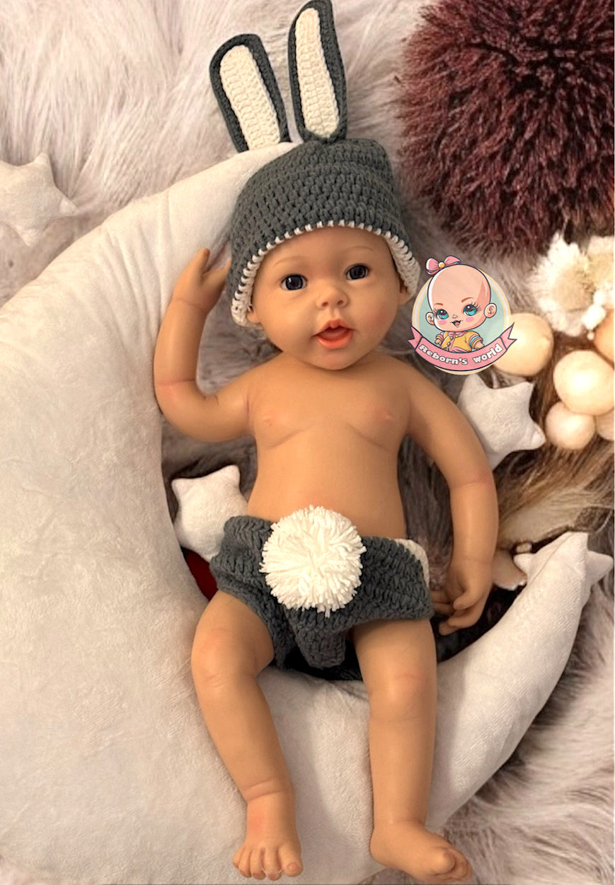 Muñeco reborn silicona blanda platino cuerpo completo flexible niño Martin